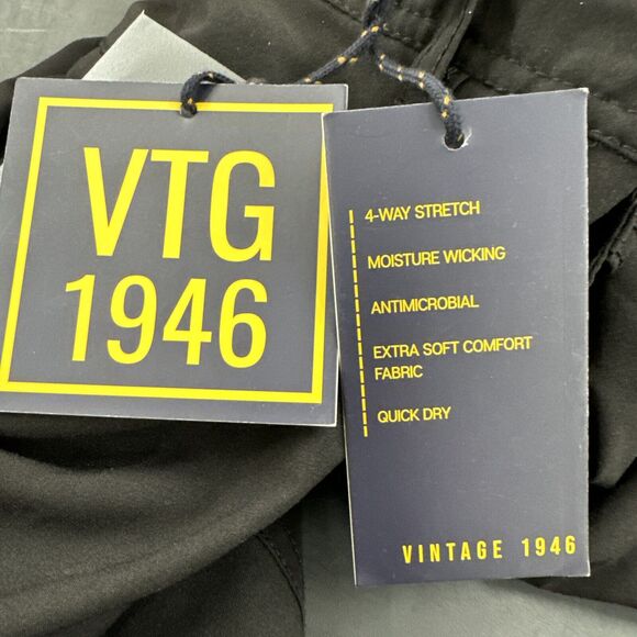 NWT Sz 30 Men’s Vintage 1946 Black Shorts. Adj. Waist *Missing Inside Tag - Picture 7 of 9